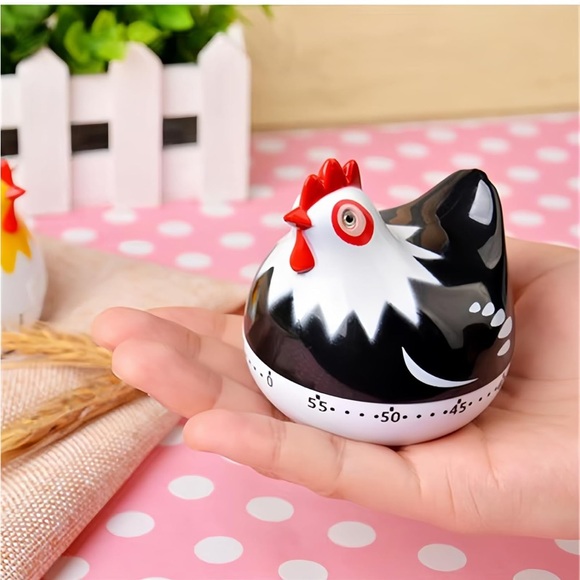 Black and White Decorative Kitchen Timer Lovely - Picture 4 of 9